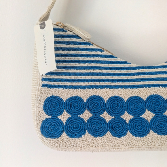 NWT Anthropologie Asymmetric Beaded Shoulder Bag - Picture 3 of 11